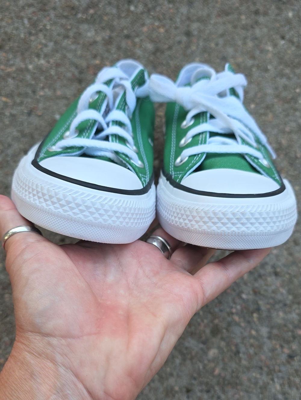 Converse Chuck Taylor All Star Green Canvas Low Top Sneakers Size 6 - Picture 7 of 10
